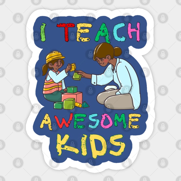 AUTISM MONTH, I TEACH AWESOME KIDS Sticker by Lolane